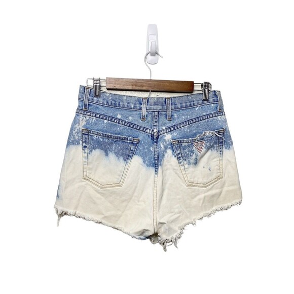 Vintage Guess High Rise  Mom Jean Shorts Sz 31 Distressed Bleached 90s women usa - Picture 3 of 13